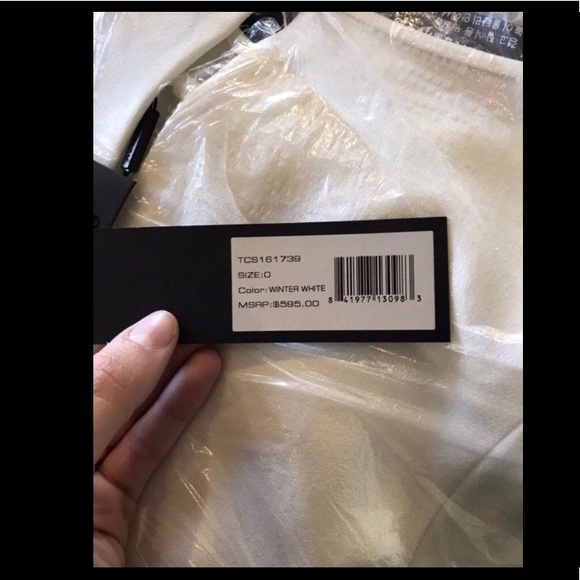 Halston Heritage White Satin Dress - NEW - Picture 5 of 5